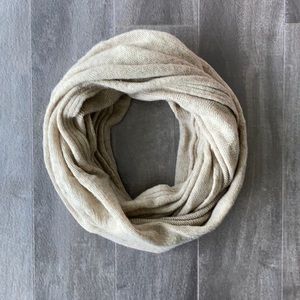 Beige Knit infinity scarf